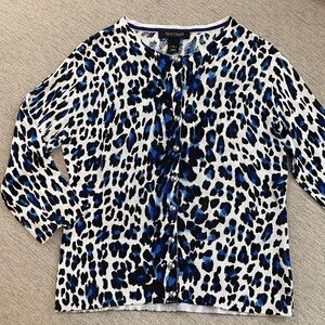 WHBM Animal Print Cardigan